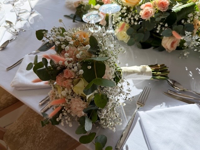 Bouquet de fleurs pêche – Armony's Déco