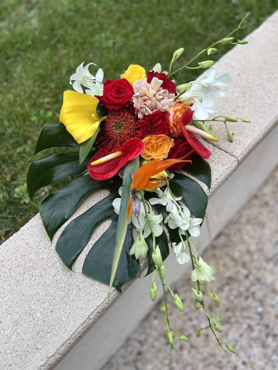 Décoration de mariage : Bouquet de mariée exotique