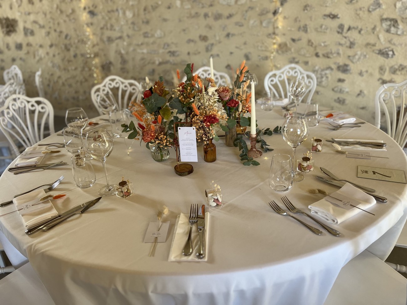 Décoration de mariage : Centre de table