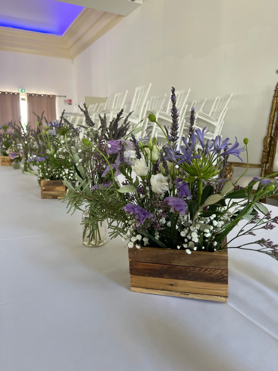 Décoration de mariage : Lavande fleurs mauves