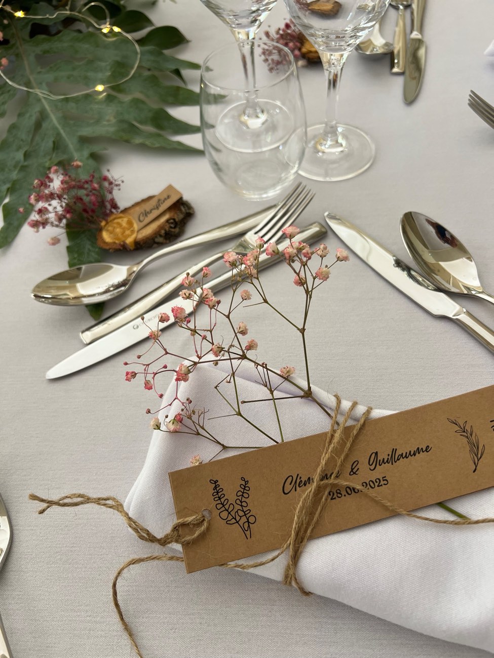 Décoration de mariage : Menu éventail