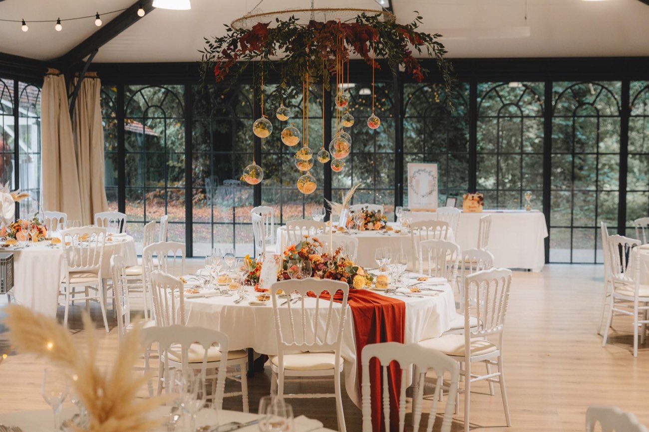 Décoration de mariage : Orangerie du Moulin