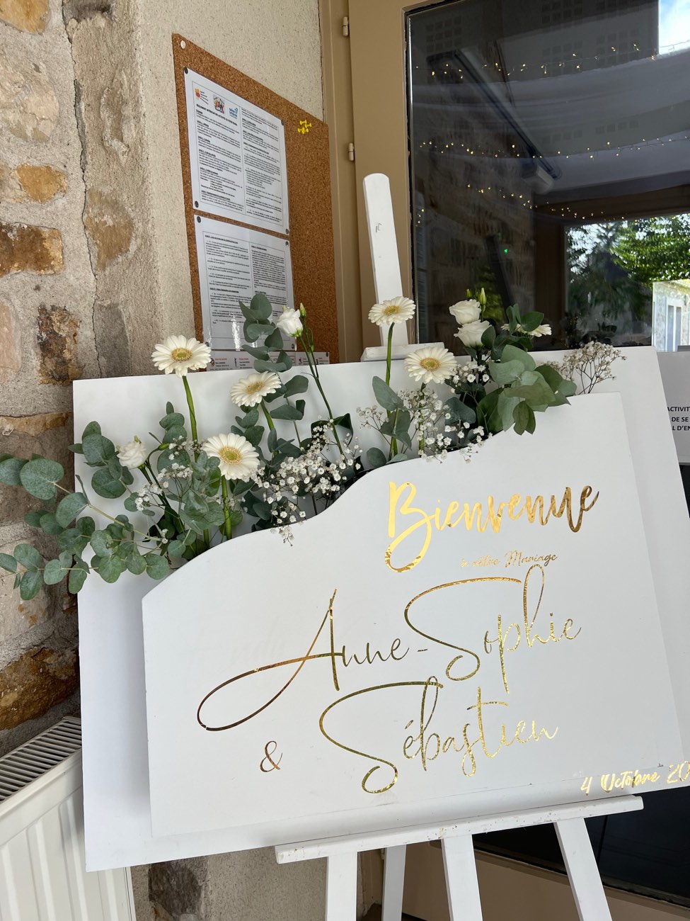 Décoration de mariage : Panneau de bienvenue
