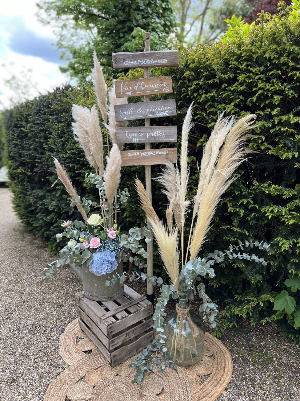 Décoration de mariage : Panneau de direction