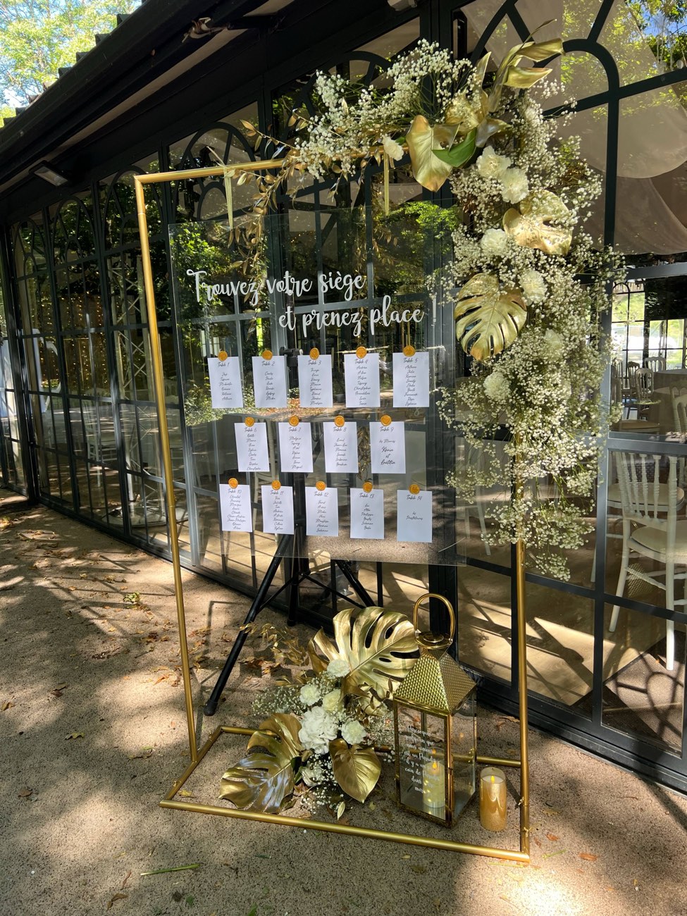 Décoration de mariage : Plan de table, déco et guirlande de gypsophile