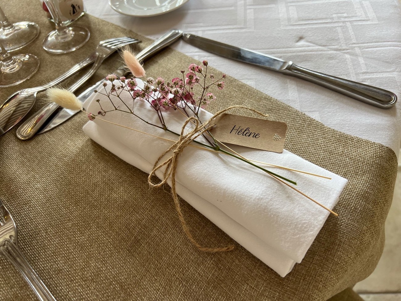 Décoration de mariage : Rond de serviette marque-place